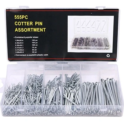 Afbeelding van Glarks 555st Heavy Duty Zink Plated Cotter Pin Assortiment Kit