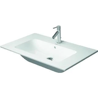 Afbeelding van Duravit me by starck wastafel 830 mm wit hoogglans kraanvlak zonder kraangat overloop wondergliss 23368300601