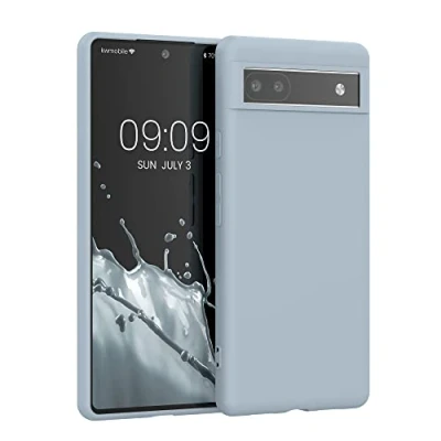 Afbeelding van kwmobile telefoonhoesje geschikt voor Google Pixel 6a Hoesje smartphone Back cover in lichtblauw