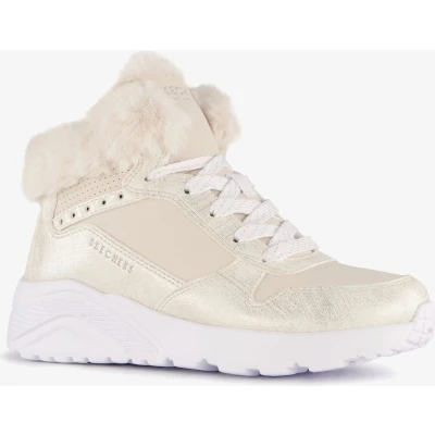 Afbeelding van Skechers Uno Lite Comfurt Collar meisjes sneakers Beige Extra comfort Memory Foam Maat 38