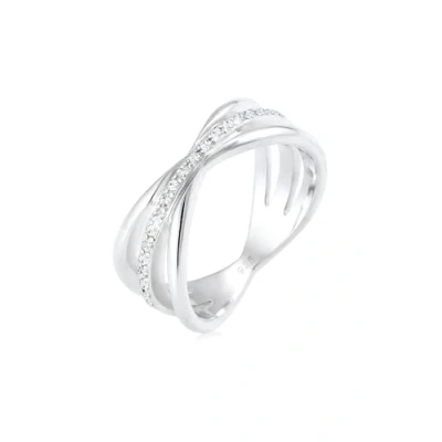 Afbeelding van Elli Glass Crystal Ring silvercoloured, Dames, Maat: 54, Silver coloured