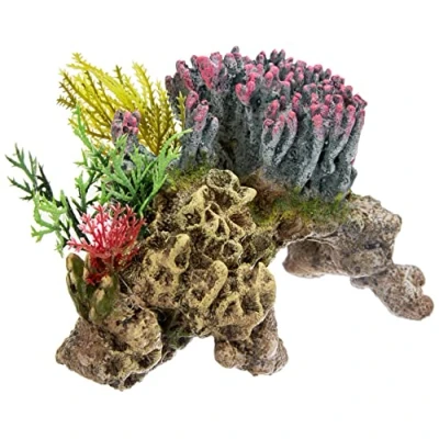 Afbeelding van Nobby Aqua Ornaments Koraal met planten, 15,5 x 9 10,5 cm, 1 stuk