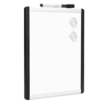 Afbeelding van Amazon Basics Whiteboard, uitwisbaar, magnetisch, plastic/aluminium frame, wit, 21,6 x 28 cm