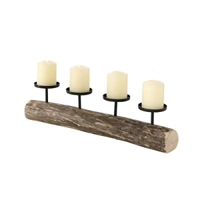 Afbeelding van Boltze Kandelaar Tempe (kandelaar voor 4 kaarsen, stijlvol design, decoratie eettafel/commode, elegant zonder kerstdecoratie/adventskrans) 4221300