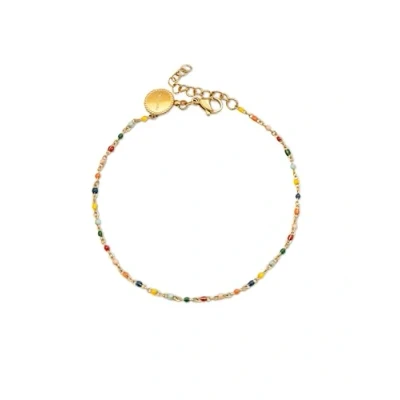 Afbeelding van Singularu Armband goldcoloured multi coloured, Dames, Maat: One Size, Gold coloured