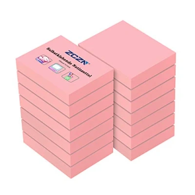 Afbeelding van ZCZN zelfklevende notities, 51 x 38 mm, 14 blokken roze