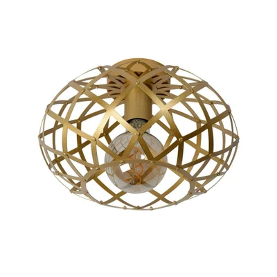 Afbeelding van Lucide WOLFRAM Plafonnière Ø 30 cm 1xE27 Mat Goud / Messing