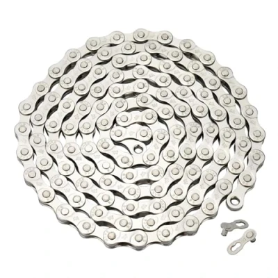 Afbeelding van Fietsketting, 6/7/8 voudig, 1/2 x 3/32 inch, 116 schakels, bekleding roestvrij (zilver)