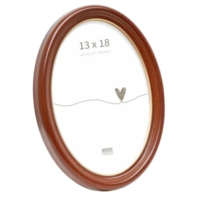 Afbeelding van Deknudt Frames fotolijst S100H1 bruin ovaal 13x18 cm