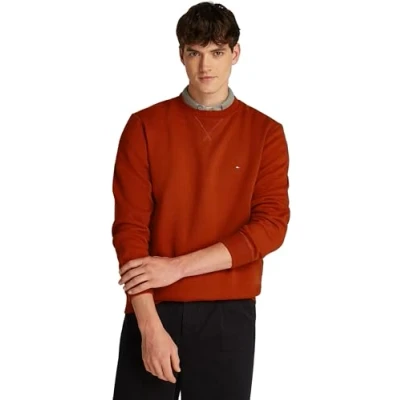 Afbeelding van Tommy Hilfiger Heren ESSENTIAL FLEECE CREWNECK MW0MW37232, Pullover Sweatshirt, Rood, XXXL, Rood (Donker Magma), 3XL grote maten