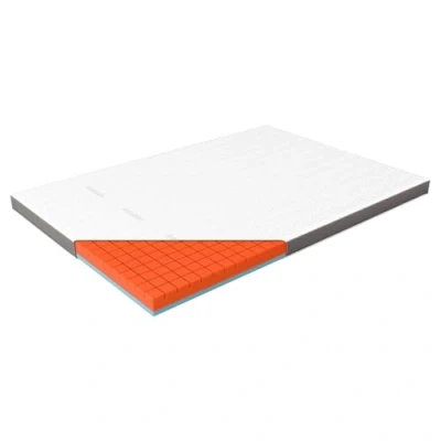 Afbeelding van Genius Eazzzy Premium Cube topper 200 x cm, hoogte 9 ergonomische matrastopper, 2 in 1 omkeerbare met vaste en zachte kant, ademende mesh overtrek, hoeklussen
