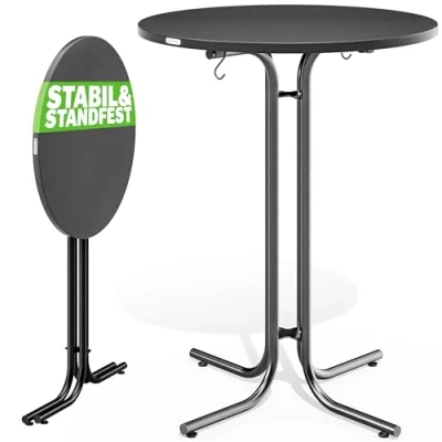 Afbeelding van CASARIA Statafel 70x110cm Inklapbaar Verstelbare Tafelpoten Grijs