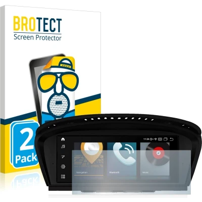 Afbeelding van BROTECT (2 Stuks) Antireflecterende Beschermfolie voor BMW 5 E61 2005 Infotainment System 8.8&quot; Anti Glare Screen Protector, Mat, Ontspiegelend