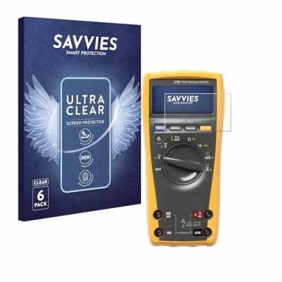 Afbeelding van Savvies Screenprotector voor Fluke 179 multimeter Folie Beschermfolie transparant (6 Stuks)