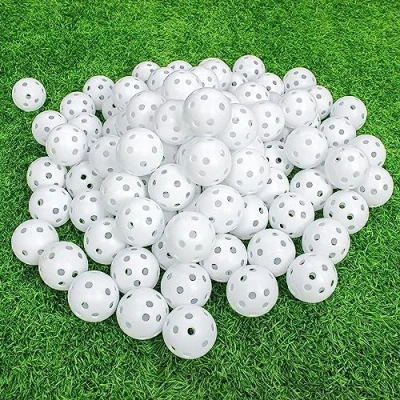 Afbeelding van Kofull 50 stuks golfballen airflow oefenballen luchtballen golf trainingsballen plastic ballen voor ballenbad