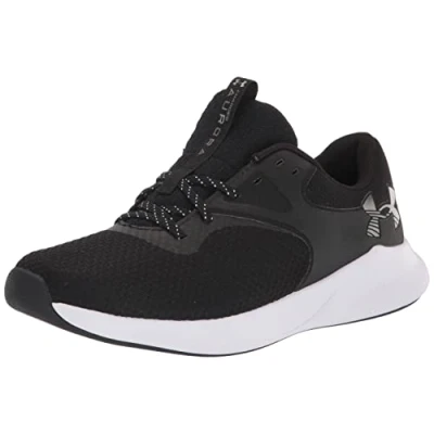Afbeelding van Under Armour Charged Aurora 2 Trainingsschoen, Dames, Maat: 36.5, Black/metallic warm silver Textiel/ synthetisch