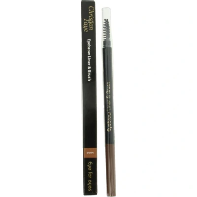 Afbeelding van Christian Faye Eyebrow Liner &amp; Brush Brown Haibu by Kapperskorting.com