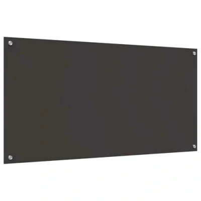 Afbeelding van vidaXL Keuken Achterwand Donkergrijs Geharde glas 120 x 60 0,6 cm