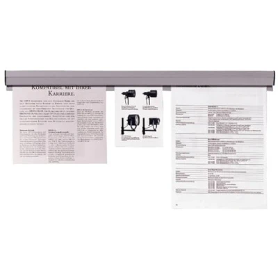 Afbeelding van Franken PKS100 papierklemmrail, 100 x 4 cm, grijs 88 cm Kunststof