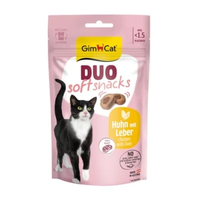 Afbeelding van 12x GimCat Duo Kattensnack Kip&amp;Lever 50 gr