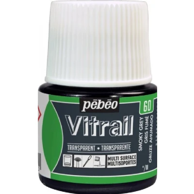 Afbeelding van Glasverf Transparan Glanzend Pebeo Vitrail Transparant 60 smoky grey 45 ml