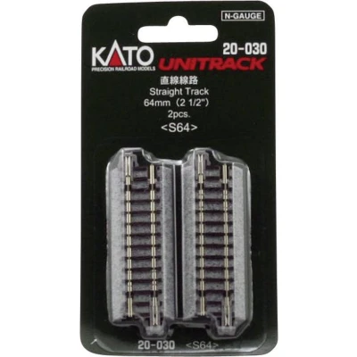 Afbeelding van N Kato Unitrack 7078005 Rechte rails 64 mm 2 stuk(s)