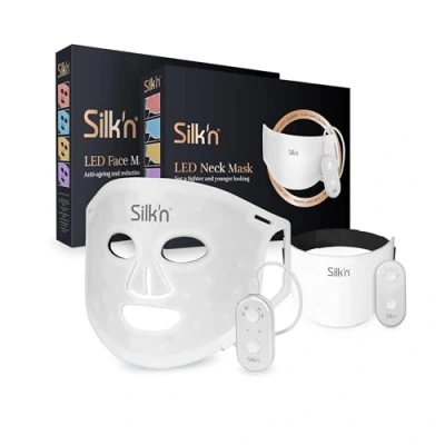 Afbeelding van Silk&#039;n Skincare LED Gezichtsmasker Geschenkset mask Promo pack 2 stuks: nek en gezicht maskers