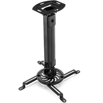 Afbeelding van deleyCON Universele Projectorbeugel Plafondbeugel + 15 Kantelbaar 360 Draaibaar tot 13,5 kg in Hoogte Verstelbaar 380 mm 580 Kabelgeleiding Zwart