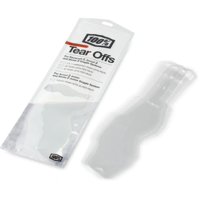 Afbeelding van 100% Tear Offs 20 Pack Racecraft 2/ Accuri Strata 2 Goggles