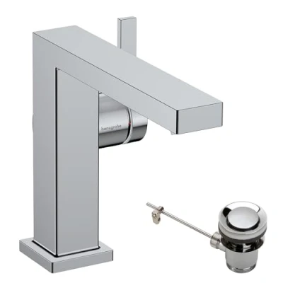 Afbeelding van Hg basin mixer 110 tecturis e fine coolstart with pop up waste set chr 73023000