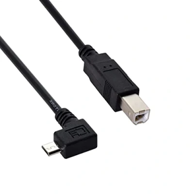 Afbeelding van CY Links Hoekige 90 Graden Micro USB OTG naar Standaard B Type Printer Scanner Harde Schijf Kabel 60cm