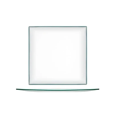 Afbeelding van H&amp;h set 6 piatti in vetro quadro trasparente cm25