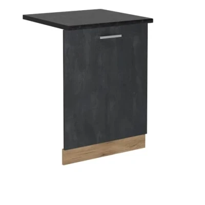 Afbeelding van Vicco Afwaspaneel R Line, zwart beton, 60 cm, AP antraciet