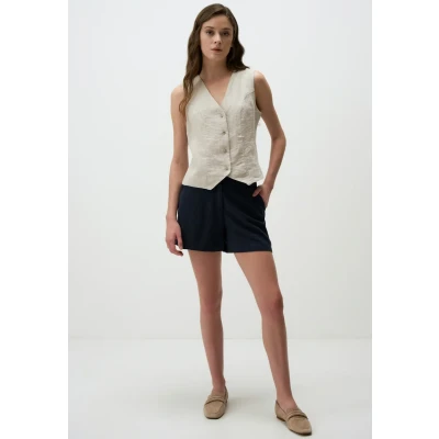 Afbeelding van Jimmy Key Vneck Sleeveless Plain Bodywarmer, Dames, Maat: 36, Beige