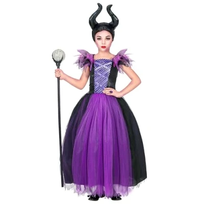 Afbeelding van Widmann Malefica kostuum voor kinderen (104 cm / 2 3 anni) Veelkleurig.
