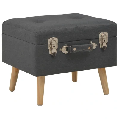 Afbeelding van Opbergkruk 40 cm stof donkergrijs