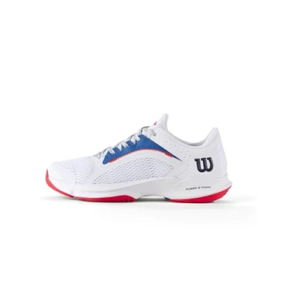 Afbeelding van Padel Schoenen Wilson Women Hurakn 2.0 W White Deja Vu Blue Red Schoenmaat 40,5 (UK 7)