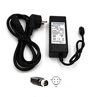 Afbeelding van TOP CHARGEUR * Voedingsadapter AC Adapter Netadapter Oplader 12V 5V 2A 4PIN voor Externe Harde Schijf LACIE DESIGN BY FA PORSCHE Inclusief Netsnoer