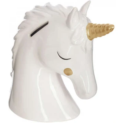Afbeelding van spaarpot Unicorn, wit