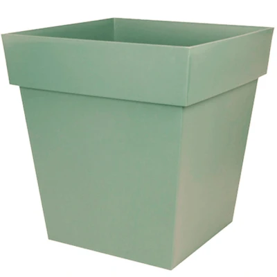 Afbeelding van EDA Bloempot toscane groen kunststof vierkant 22 liter