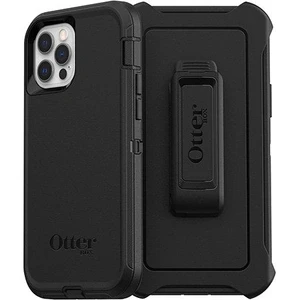 Afbeelding van Apple iPhone 12 Hoesje Kunststof OtterBox Hardcase/Backcover Zwart Telefoonhoesje Shockproof/Valbescherming