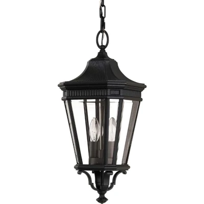 Afbeelding van Feiss LED Buiten Pendelarmatuur Cotswold Lane 2X E14 Max 60W Dimbaar Black
