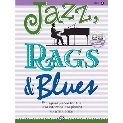 Afbeelding van Martha mier: jazz, rags and blues Book 4 piano: 9 Original Pieces for the Late Intermediate Pianist, &amp; Online Audio