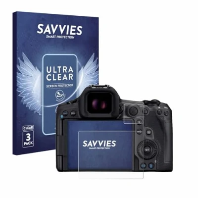 Afbeelding van Savvies (6 Stuks) Schermbeschermer voor Canon EOS R5 Mark II Screen Protector Ultra Transparant