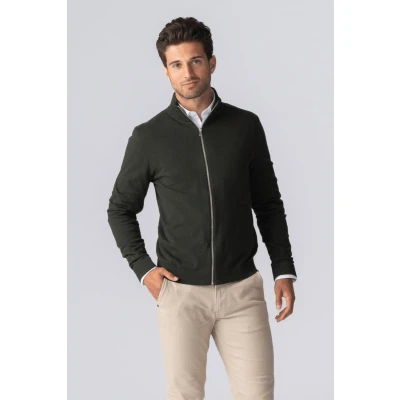 Afbeelding van Pullover vest met rits Army