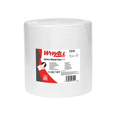 Afbeelding van Wypall L10 7241 Poetsdoeken op Rol Wit 1 laags