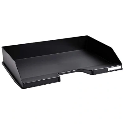 Afbeelding van Exacompta Ref. 11714D Set van 8 brievenbakken Combo in Italiaans Afmetingen 25,5x36,5x6,5 cm Blauwe Engel gecertificeerd Kleur Zwart Capaciteit 500 Vellen