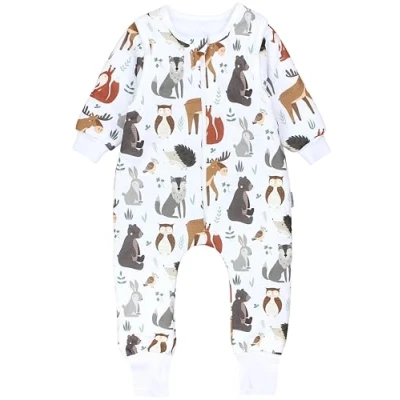 Afbeelding van TupTam Baby Slaapzak met Beentjes en Mouwtjes 2.5 Tog, Bosdieren Noorwegen eland beer vos, 116 122