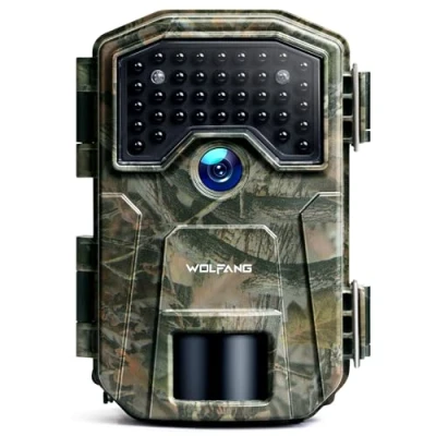 Afbeelding van WOLFANG WT01 wildcamera 1440P 36MP HD, wilddiercamera met 940nm No Glow infrarood leds, bewegingsmelder, nachtzicht, IP66 waterdicht, voor het observeren van dieren thuis, veiligheid