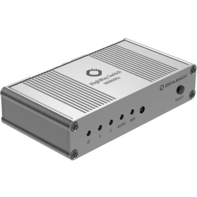 Afbeelding van OEHLBACH Highway Switch 8K HDMI 2.1 Umschalter 2 In 1 Out Adapter mit Fernbedienung (4K 120Hz, 60Hz, 48Gbits, VRR, Dolby Vision, Atmos, HDR10, HDCP 2.3) Silber matt